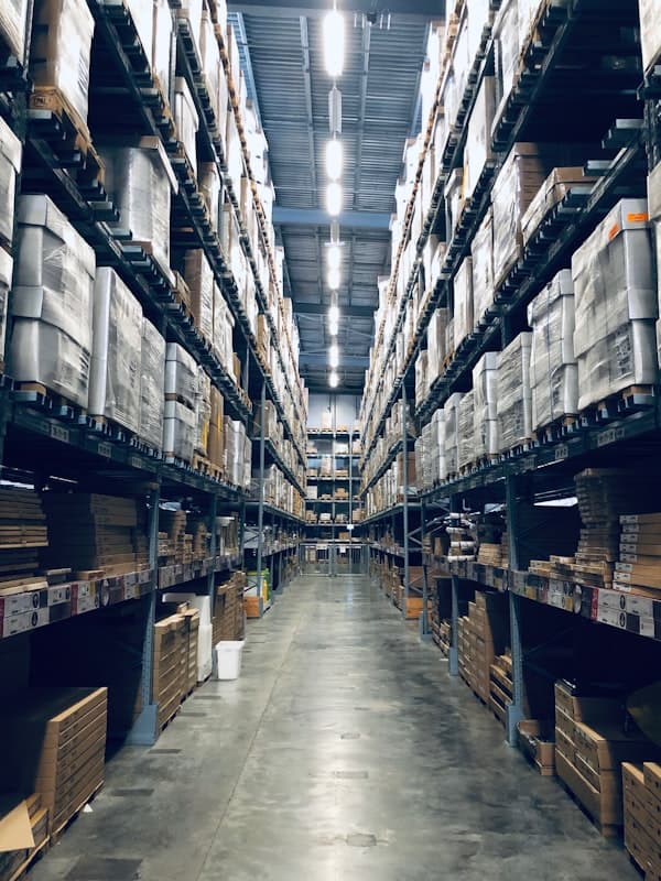 Vending units installed in a warehouse break area